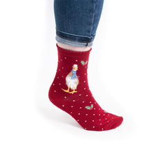 Load image into Gallery viewer, Wrendale Duck Christmas Sock
