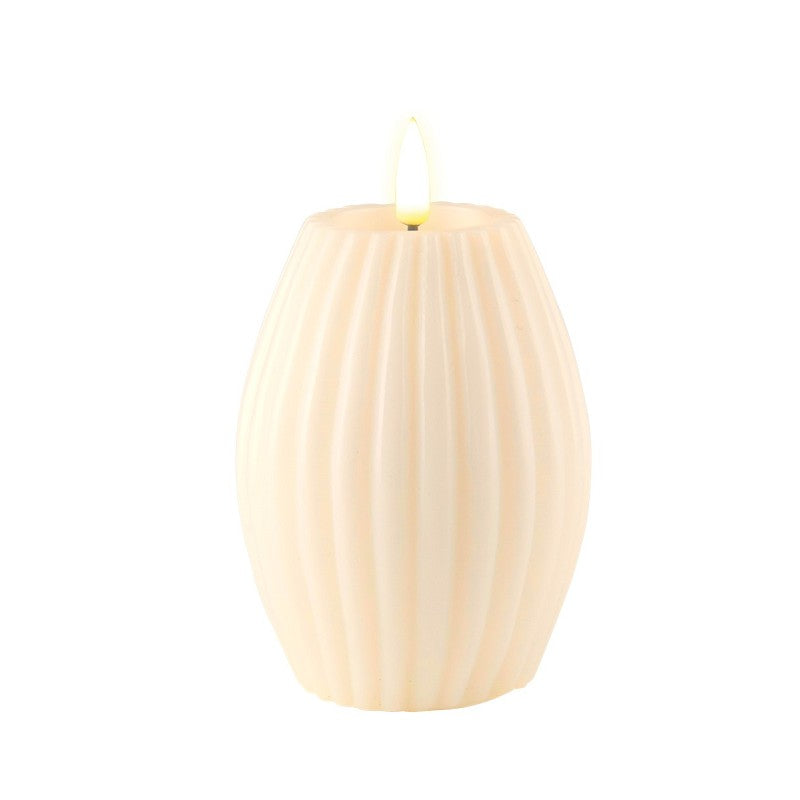 Deluxe Cream LED Stripe Candle 3.4 Inch’s