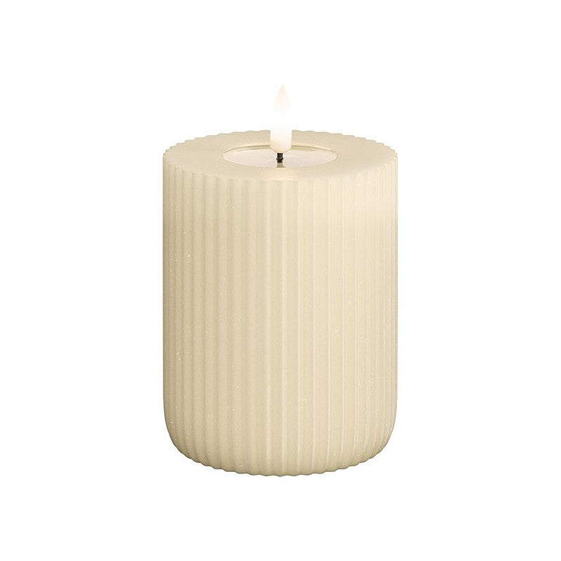 Deluxe Creame Solid LED Stripe Candle