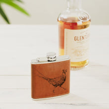 Load image into Gallery viewer, Selbrae House Leather Hip Flask - Pheasant
