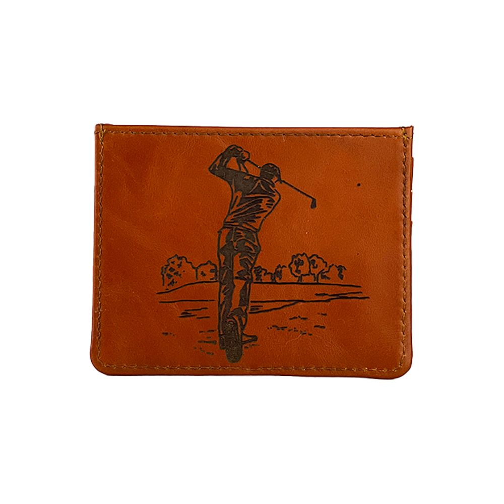 Selbrae House Leather Card Wallet - Golf