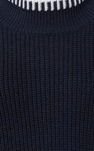 Load image into Gallery viewer, Luella Ali Blanket Trim Heavy Knit Jumper in Navy
