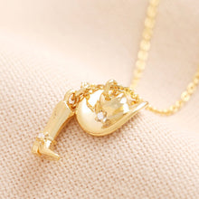 Load image into Gallery viewer, Lisa Angel Cowboy Boot and Hat Pendant Necklace in Gold
