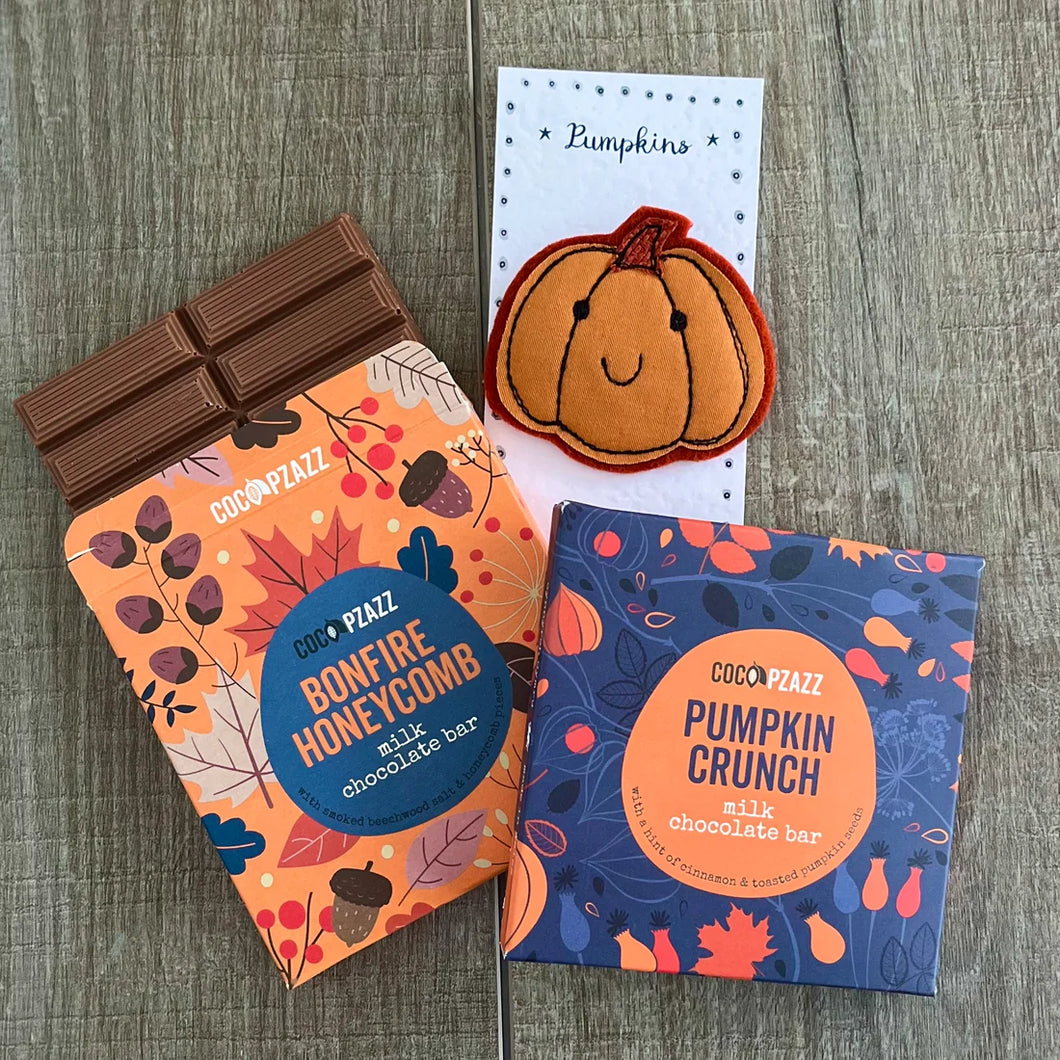 Coco Pzazz Autumn Pumpkin Crunch Milk Chocolate Bar