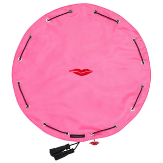 Donna May Lay Flat Makeup Bag in Silver with Pink Lining