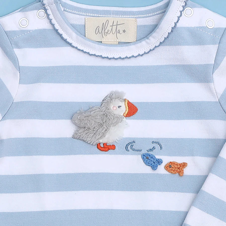 Albetta Appliqué Percival Puffin Babygro