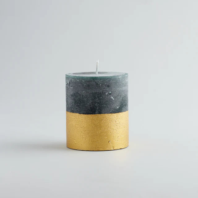 St Eval- Winter Thyme Gold Half Dipped Candle