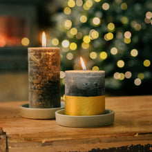 Load image into Gallery viewer, St Eval- Winter Thyme Gold Half Dipped Candle
