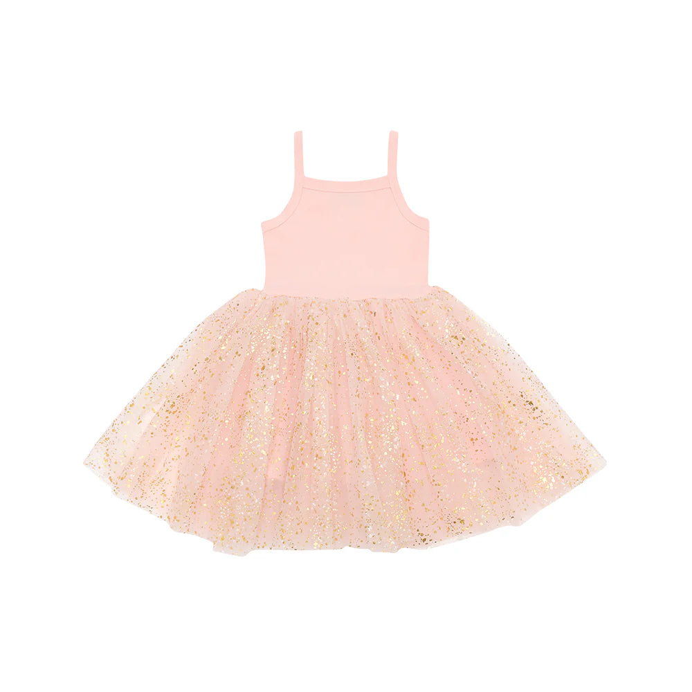 Bob & Blossom Pale Pink Sparkle Dress - Size 1-2Yrs