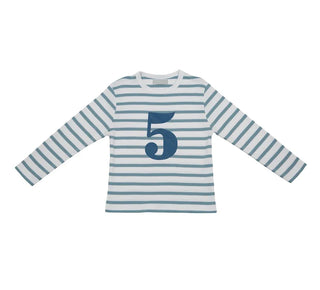 Bob & Blossom Ocean Blue & White Breton Striped T-shirt