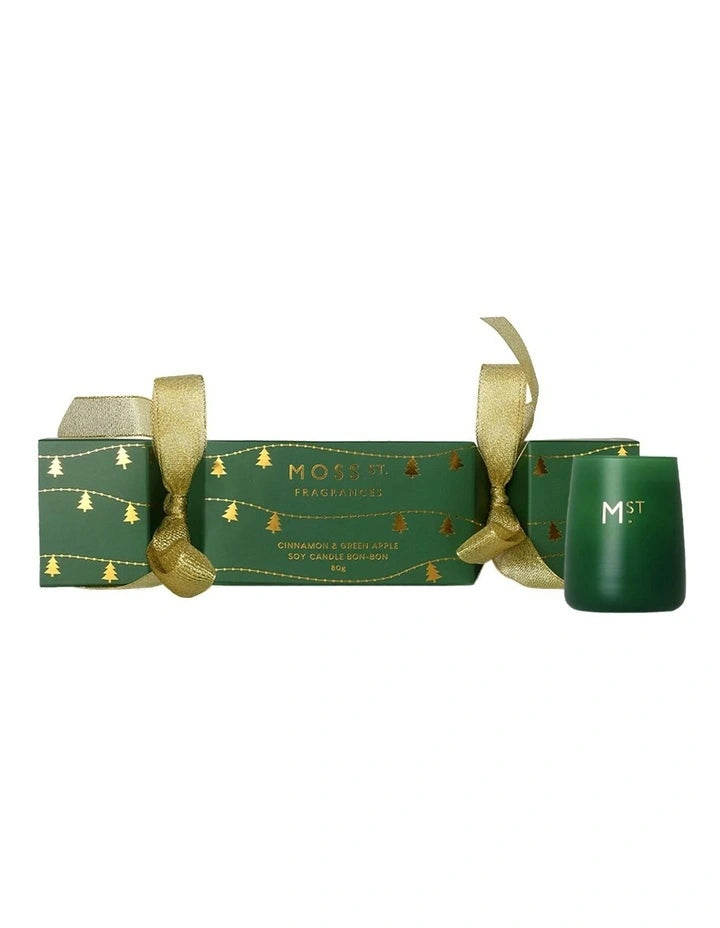 Moss St. Cinnamon & Green Apple Cracker - Mini Candle 80g