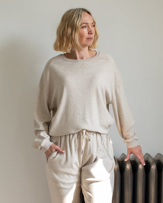 CHALK KERRIE SWEATSHIRT IN BEIGE