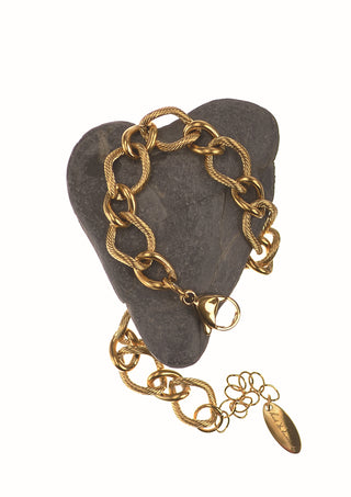 B - Lovely Linked-In - Stainless Steel W/18K Gold Plating