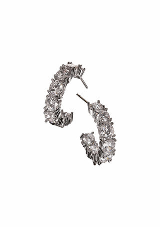 Demi Hoop Earring Set with CZ Crystal