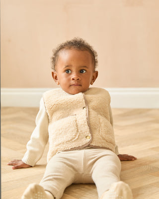MINI CHALK LAMB GILET In POLAR 12-24 Mths