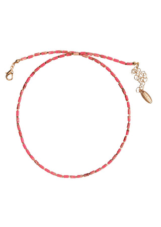 N - Stone Bugle Slips - Fuchsia/Gold