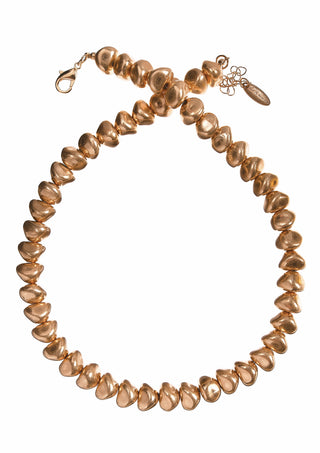 Grande Prospect Beaded Necklace - Worn Gold