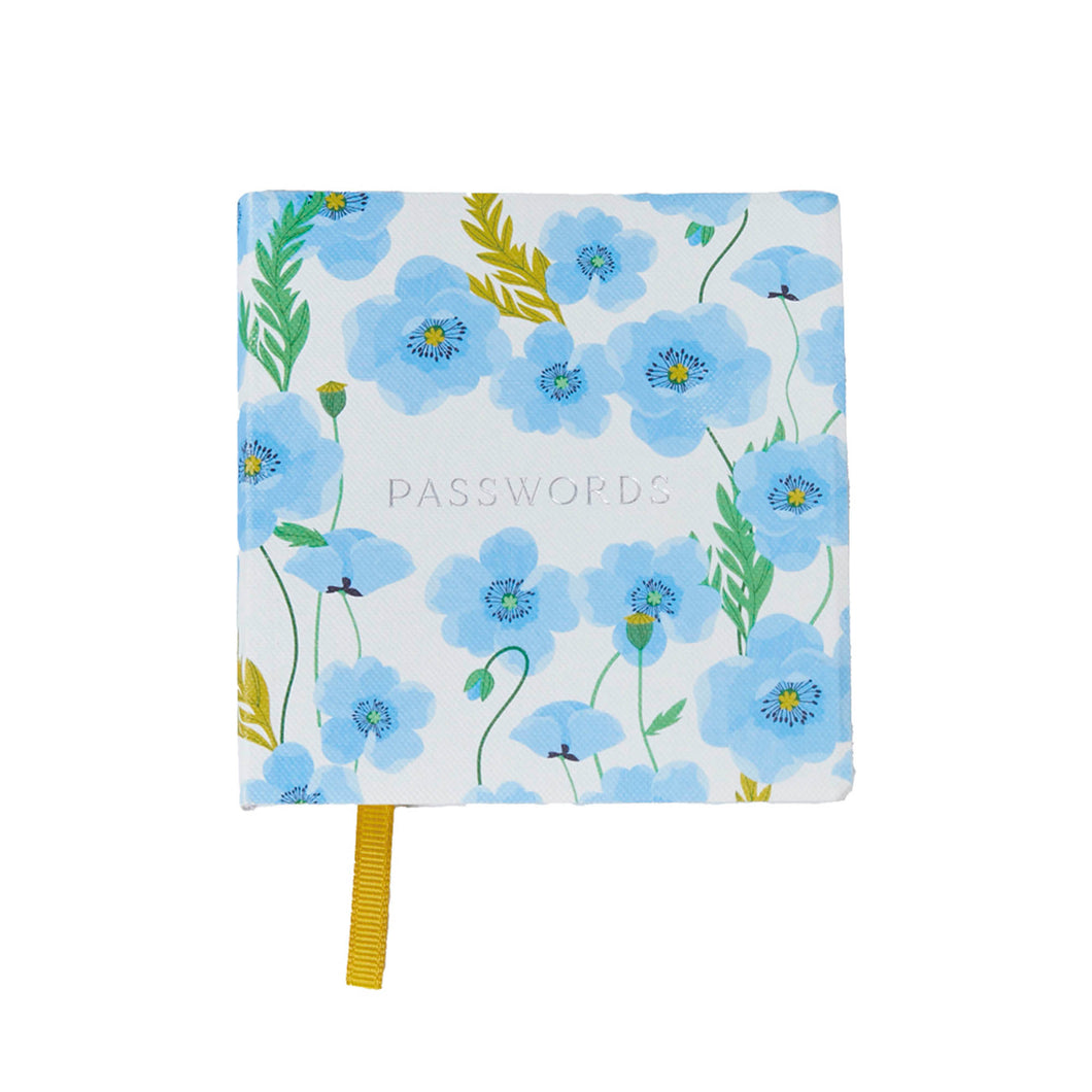 Password Book- Blue Poppy Password Book