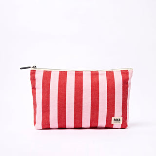 ROKA Maida Vale Medium Pouch – Strawberry Stripe