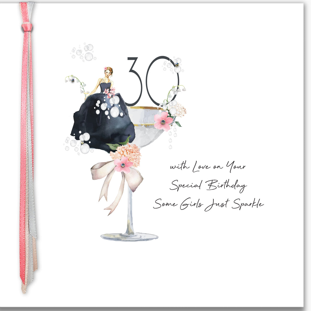 RIBBONS AND ROSES - 30 With Love On Your Special Birthday