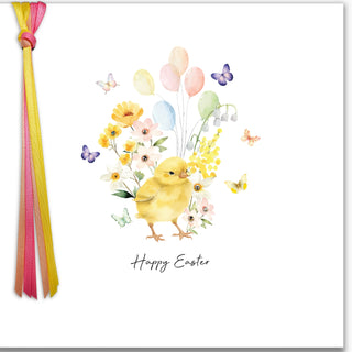 RIBBON AND ROSES EASTER -  Happy Easter (Chick)