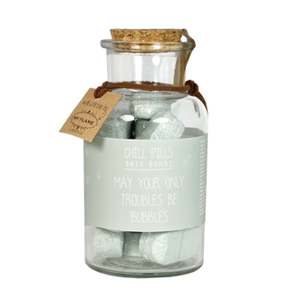 May Your Troubles Be Bubbles - Bath bombs in a glass jar