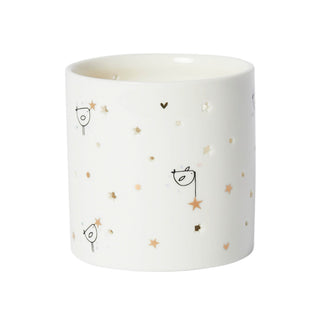 Porcelain Tealight Holder- RepeatBirdWithHeart