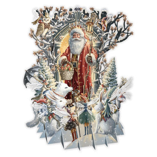 Carol Singers 3D pop-up Christmas card