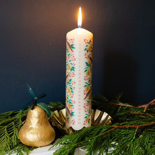 Candle Shop Enamel Pillar Candle Holder, Gold