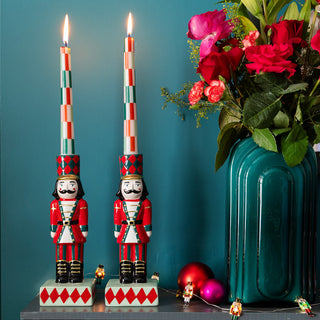 Nutcracker Ceramic Candle Holder, 20cm