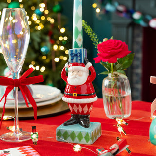 Santa Ceramic Candle Holder, 20cm
