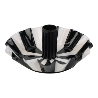 Black / White Stripe Candle Holder