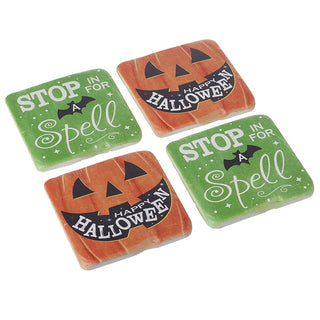 Halloween Orange & Green Coaster Set of 2