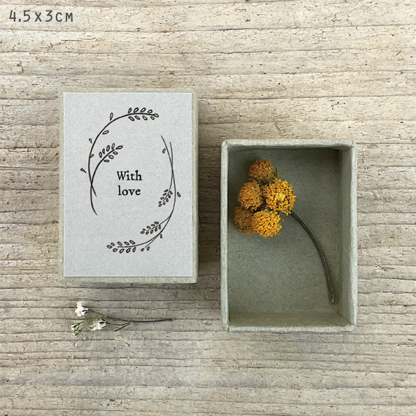 Matchbox Dried Flower- With Love