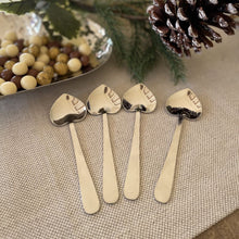 Load image into Gallery viewer, Set of 4 Heart Spoons
