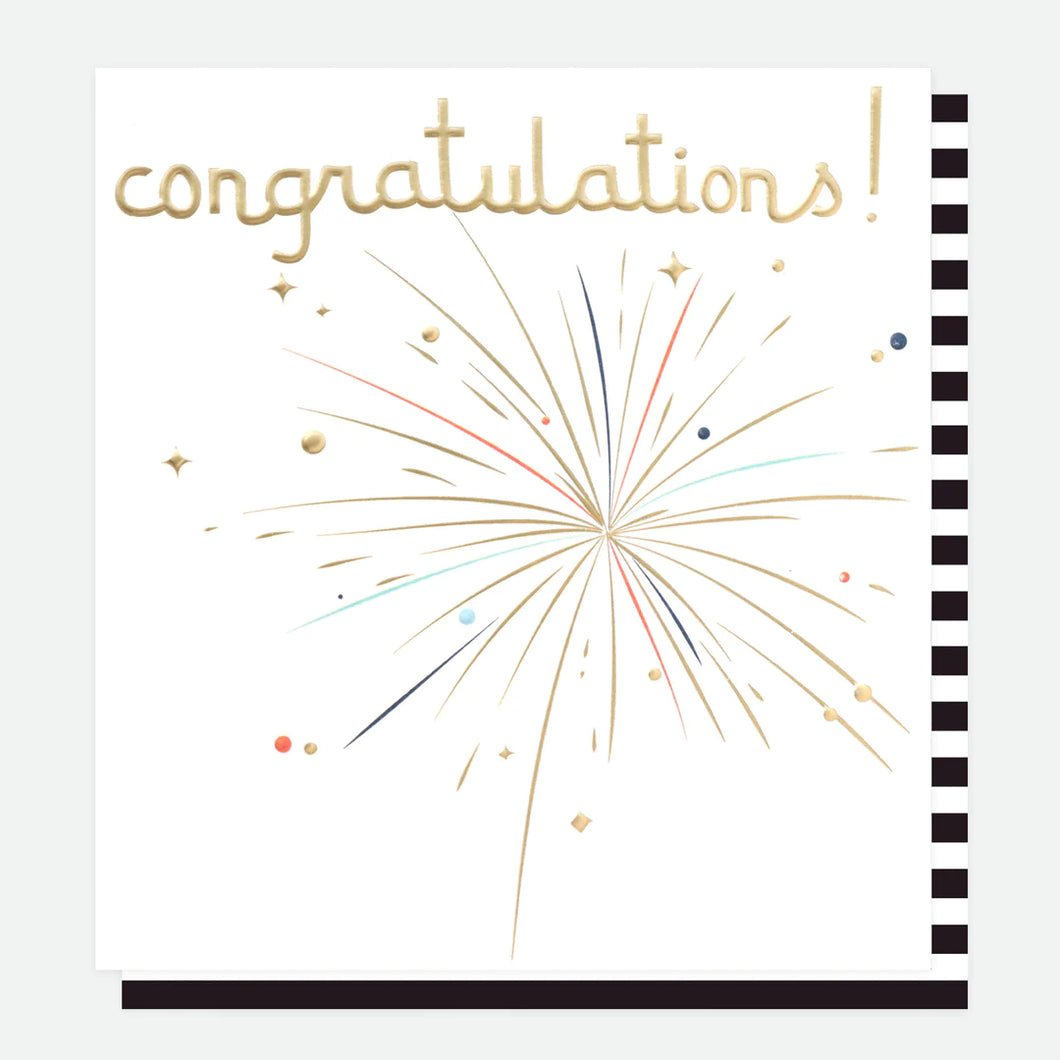 Congratulations - Fireworks Card