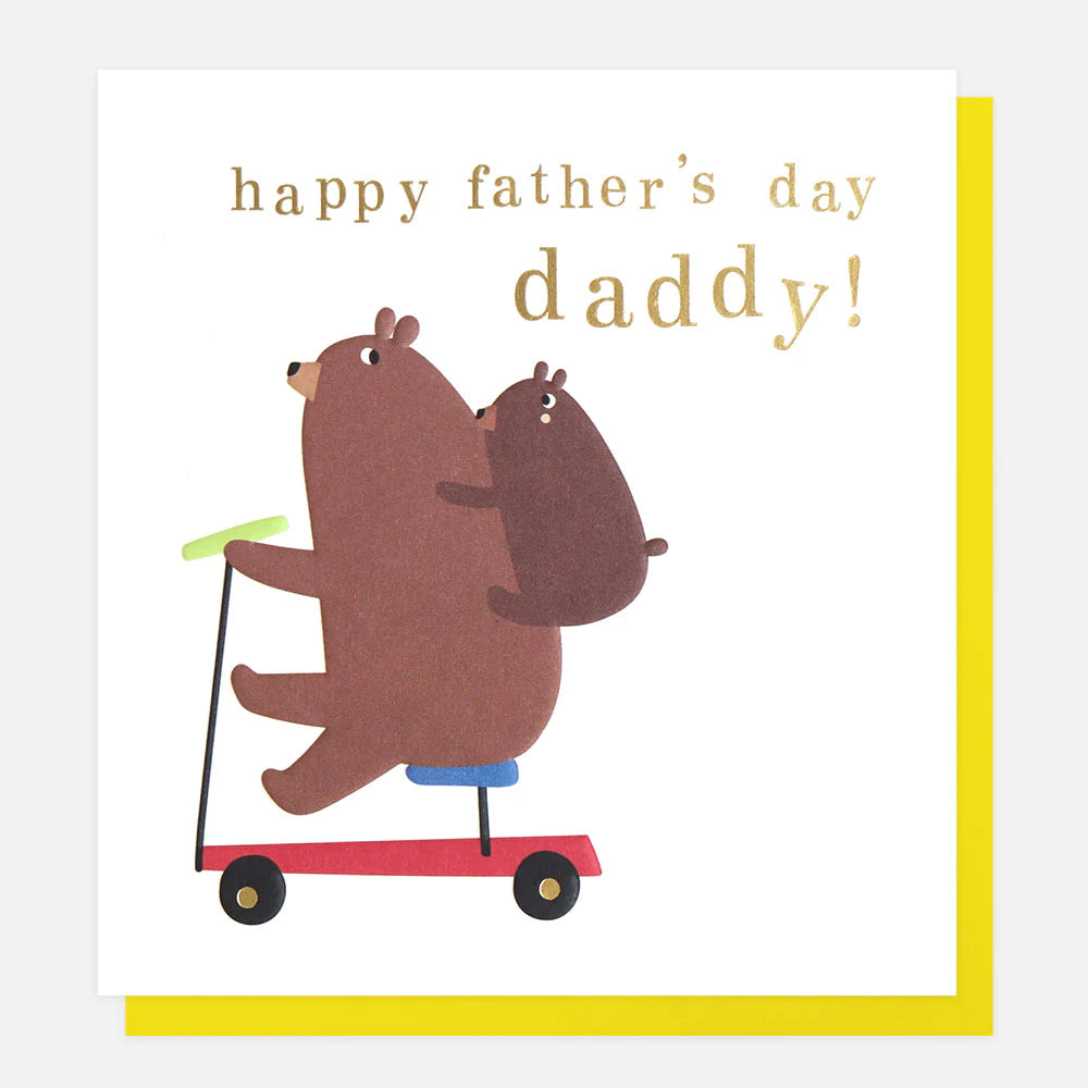 HAPPY FATHERS DAY BEARS ON SCOOTER