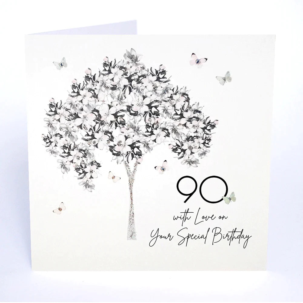 90 With Love On Your Special Birthday Card