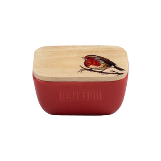 Red Butter Dish - Robin
