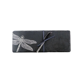 Single Mini Slate  Cheese Board & Knife Set - Dragonfly