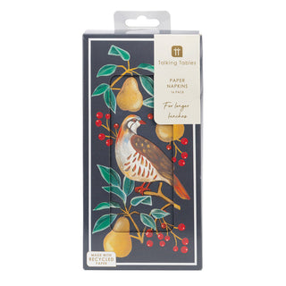 Partridge Guest Napkins, 40cm, 16pk