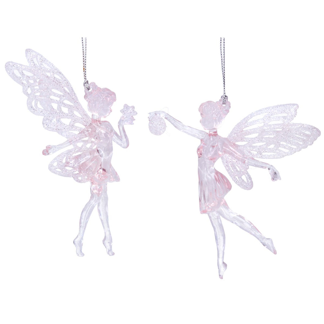 Pink/Irid Fairy Decoration