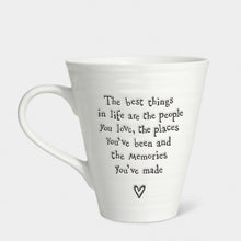Load image into Gallery viewer, Porcelain mug-People, places &amp; memories

