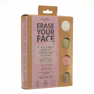 Erase Your Face 4 Reusable Pastel Makeup Removing Cloths