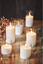 Load image into Gallery viewer, Set Of Three LED Glass Candles
