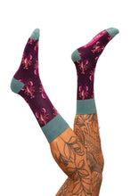 Load image into Gallery viewer, Powder Lobsters Men&#39;s Socks - Damson
