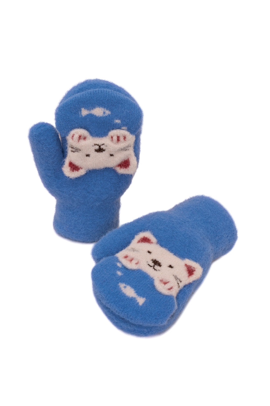 Powder Pals Mittens - Kitty Blue