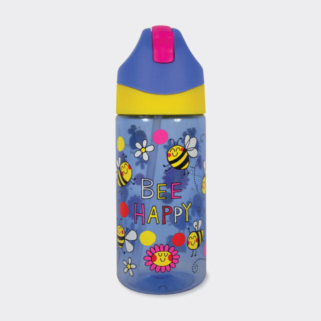 Drinks Bottle With Straw - Bee Happy