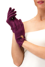 Load image into Gallery viewer, Suki Faux Suede Gloves - Damson
