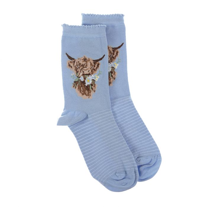 Wrendale Cow Sock - Daisy Coo